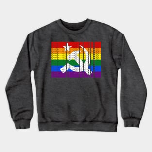 Owning things is not a job (Pride flag) Crewneck Sweatshirt